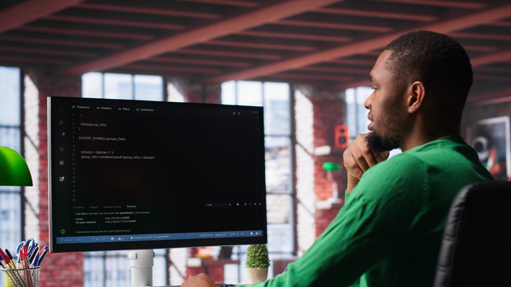 High-converting website homepage design displayed on laptop screen