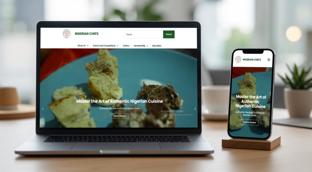 High-converting website homepage design displayed on laptop screen